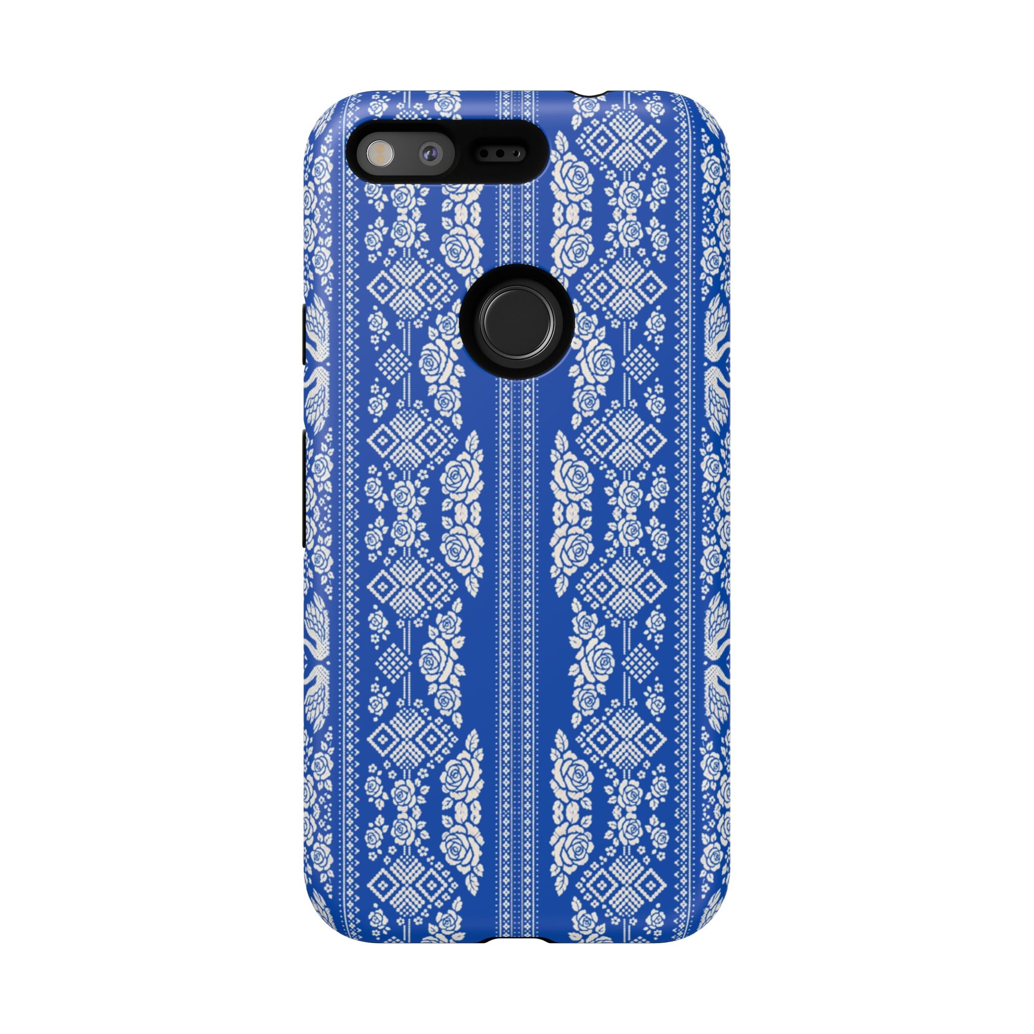 Wedding Swans Phone Case Blue  White Elegant Protective Cover, Tough Cases, Protective Folk Art Cover for iPhone  Samsung