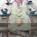 Vintage Pink Rose Pattern Table Runner | Floral Table Runner