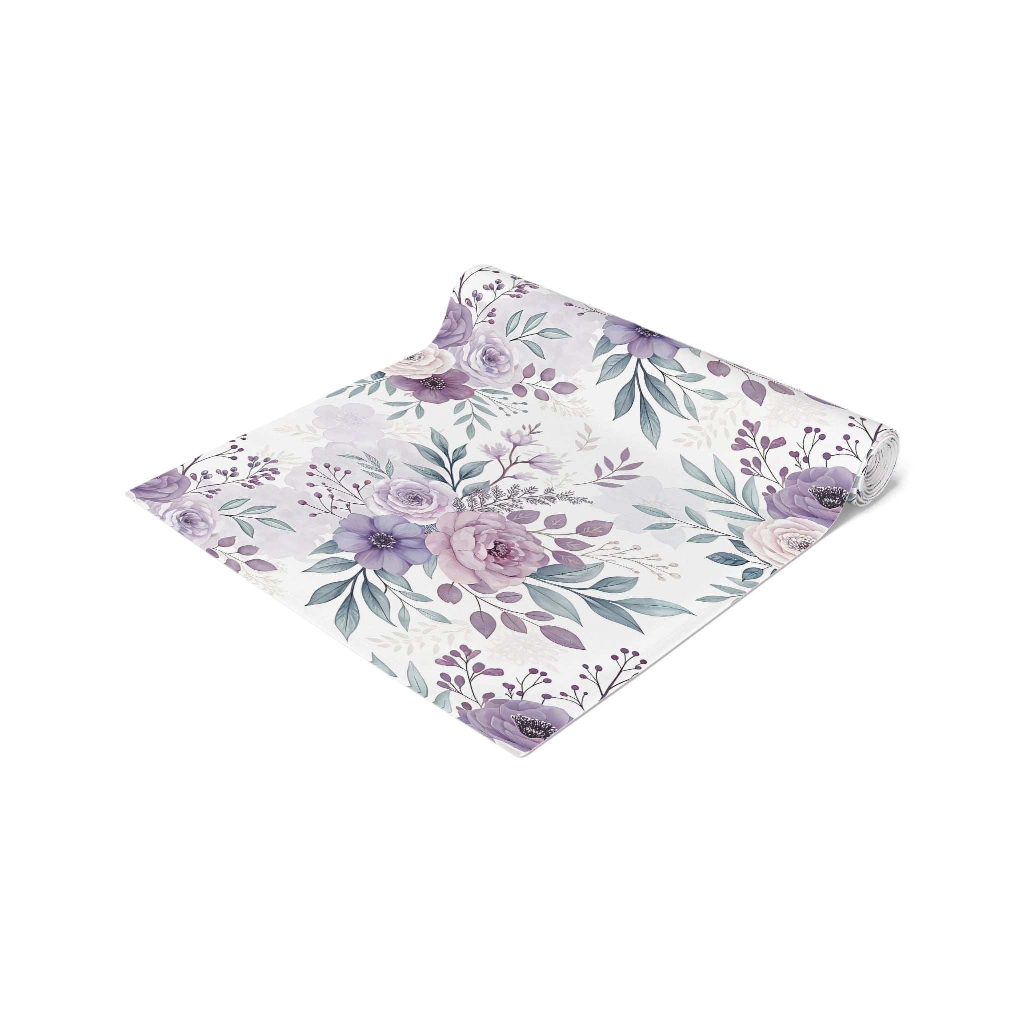 Spring Floral Table Runner, Pastel Flower Dining Table Decor, Cotton & Polyester Runner in Two Sizes, Elegant Spring Kitchen Decor