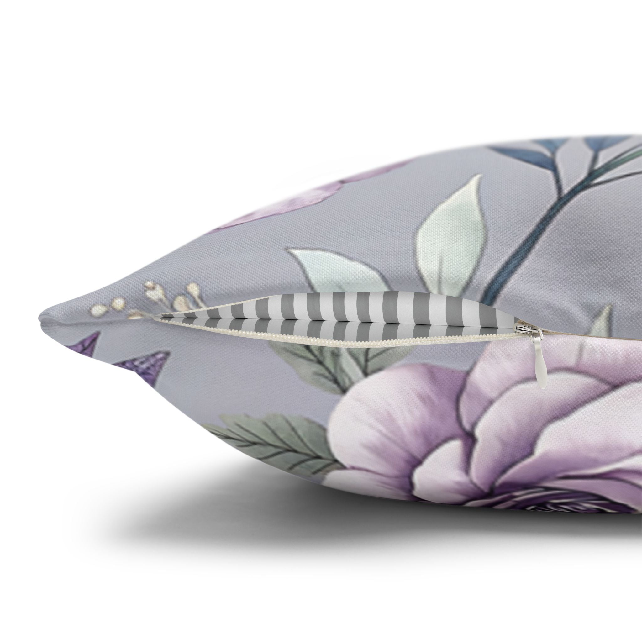 BLUESKYDEZIGN Purple Rose Floral Pillow Cover - Elegant Cottage Core Decor