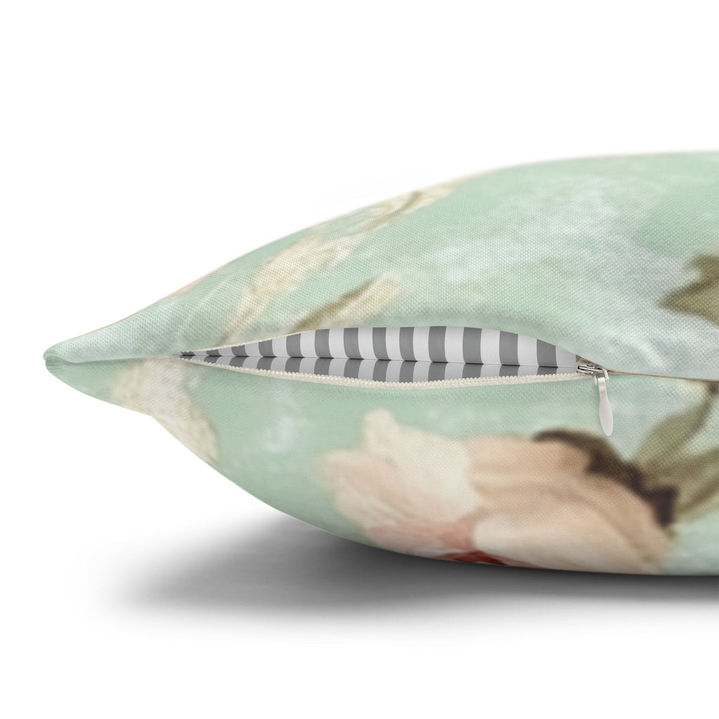 Vintage Pink Rose Pattern Pillowcase | Floral Throw Pillowcase
