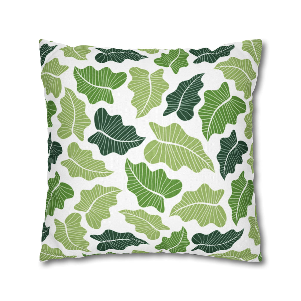 Green Leaf Pillow Cover