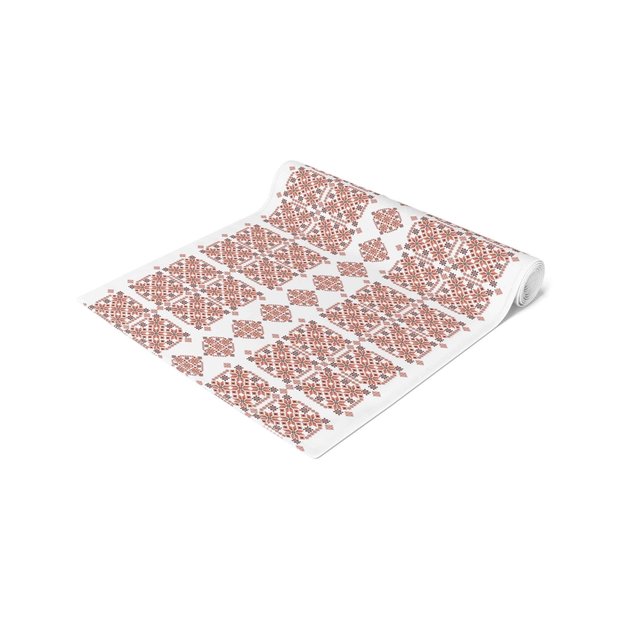 Ukrainian Red & Black Pattern Table Runner, holiday table setting, vintage home decor, for parents, housewarming, cottage core