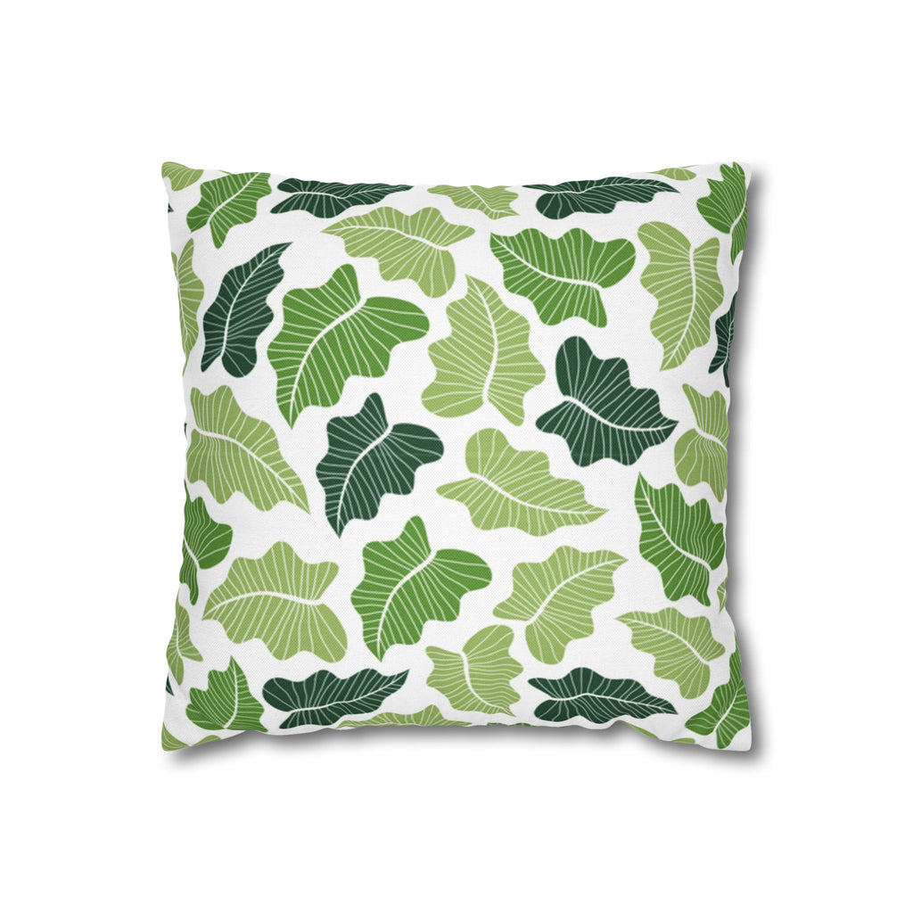 Green Leaf Pillow Cover