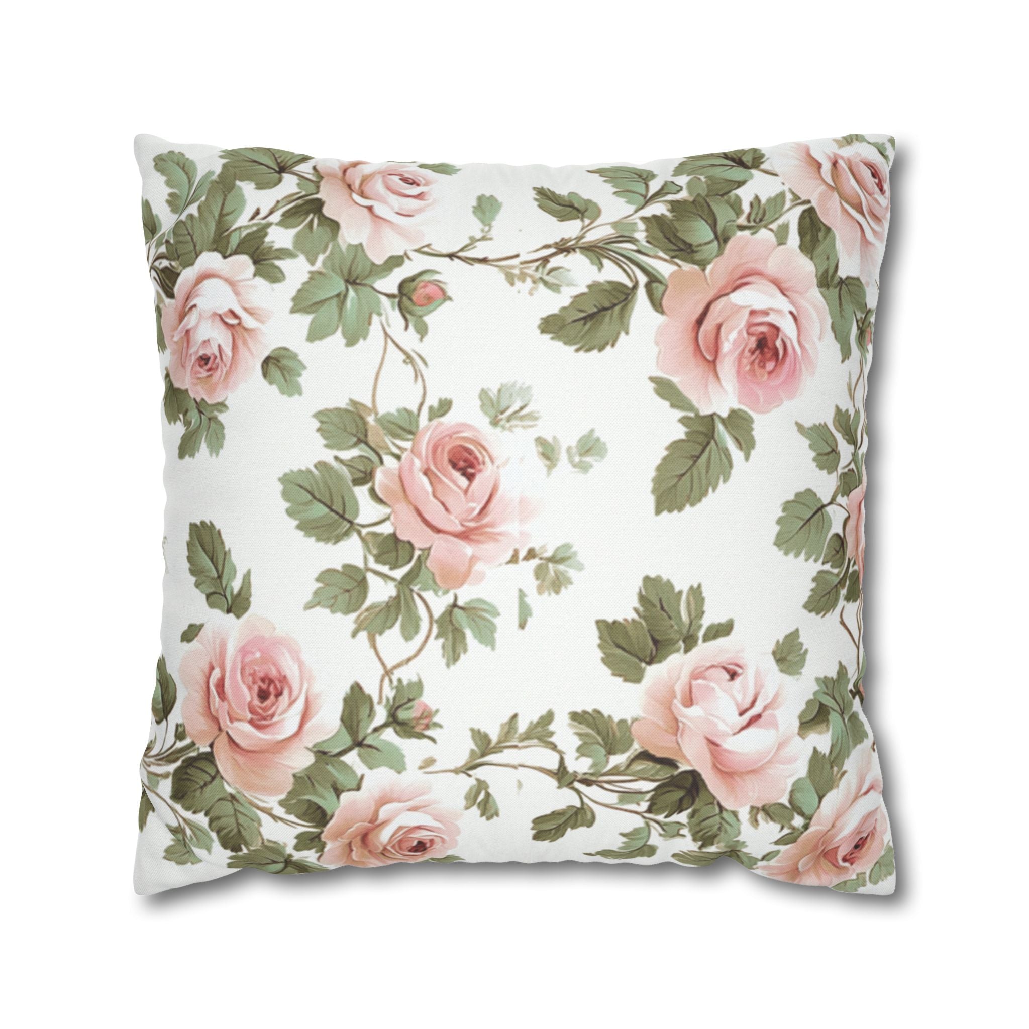 Vintage Floral Pattern Pillowcases , Square Decorative Pillowcase, Toile de Jouy seamless pattern