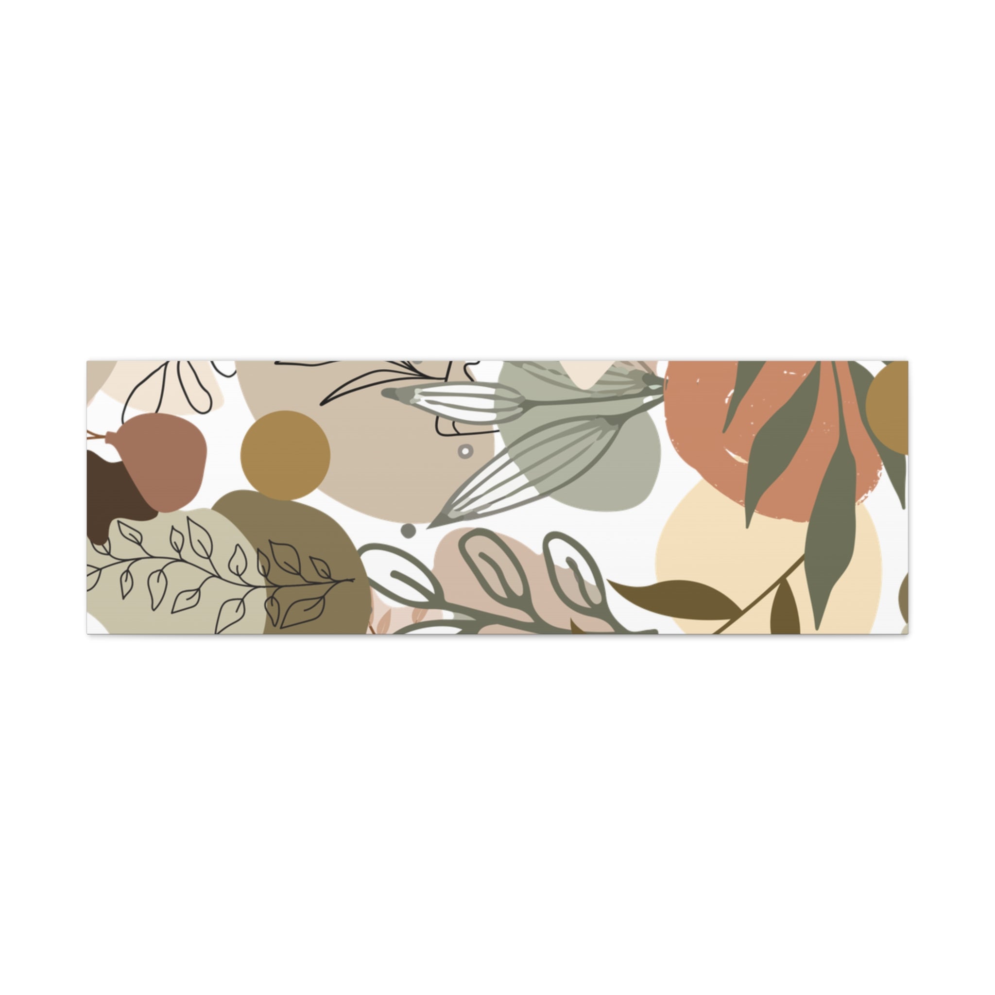 Abstract Modern Botanical Wall Art, Minimalist Line Art Canvas, Neutral Aesthetic Home Decor Print for Living Room or Bedroom, Matte Print, Stretched 1.25" Ready to Hang