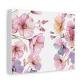 Pastel Floral Matte Canvas Wall Art, Soft Botanical Print, Modern Home Decor, Watercolor Flower Artwork, Stretched 1.25" Canvas
