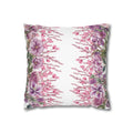 Spring Floral Pillowcase 1piece, Polyester Cushion Cover, Pink  Purple Flowers, Spring Home Decor
