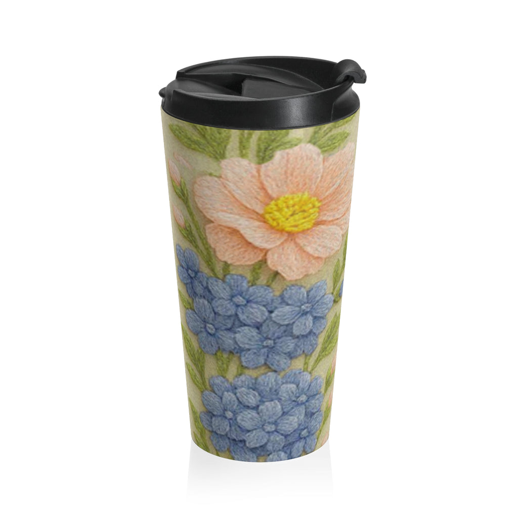 Floral Travel Mug – Wooly Garden | Insulated Tumbler for Women | BLUESKYDEZIGN