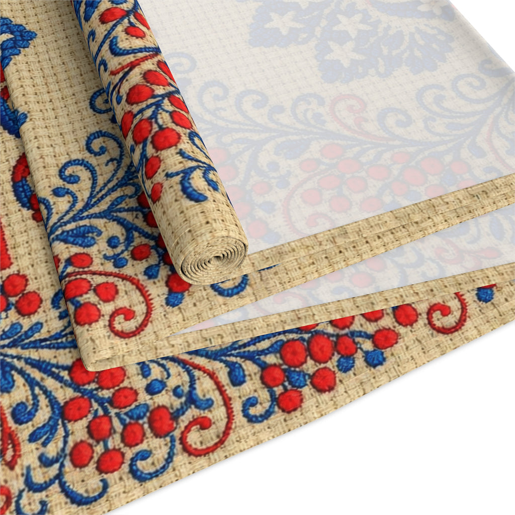 Freedom's Garden 250 – Vintage Patriotic Floral Table Runner | 250th Anniversary