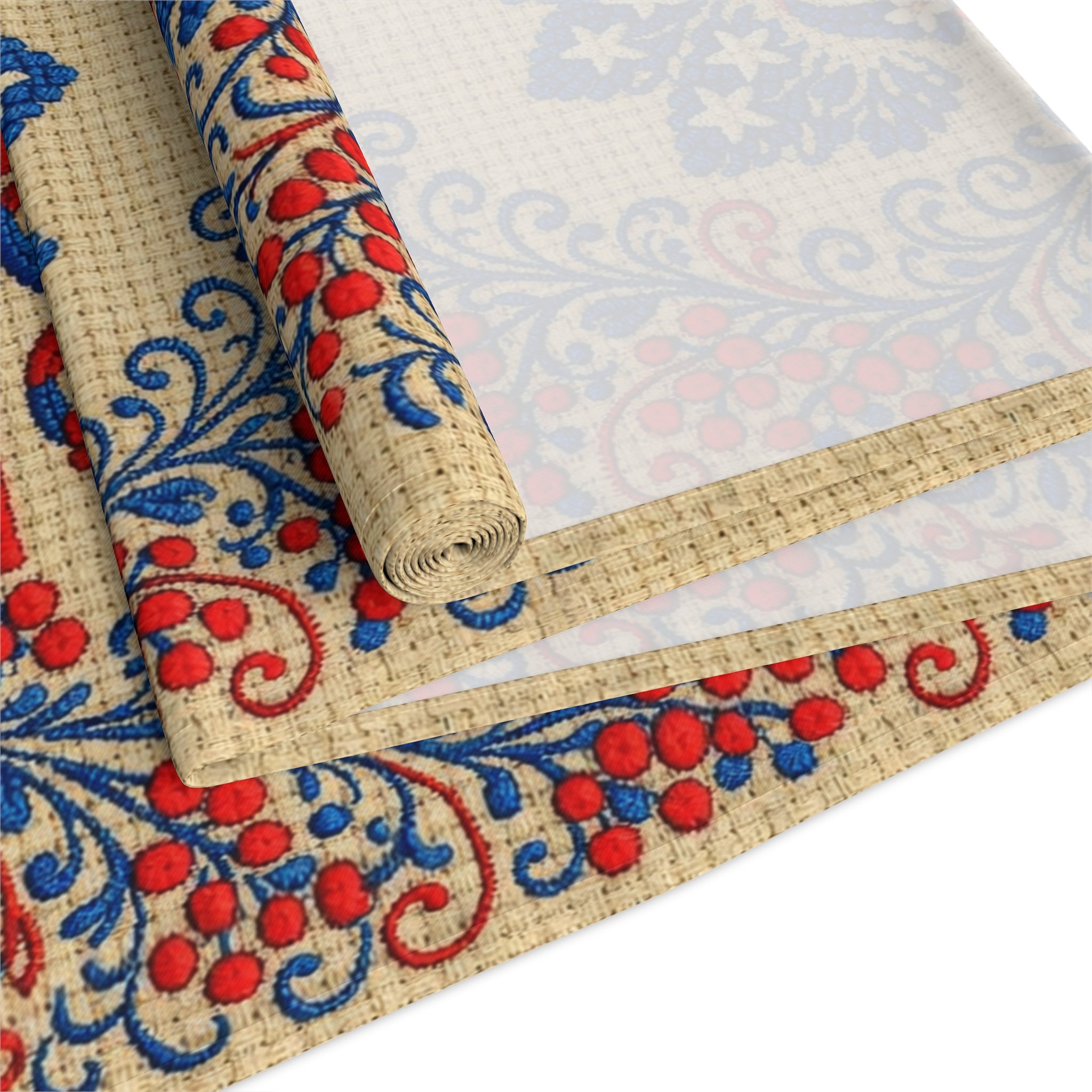 Freedom's Garden 250 – Vintage Patriotic Floral Table Runner | 250th Anniversary