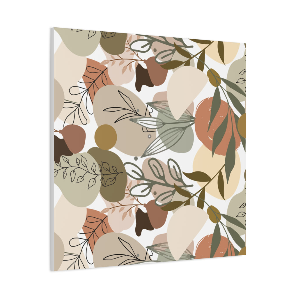 Abstract Modern Botanical Wall Art, Minimalist Line Art Canvas, Neutral Aesthetic Home Decor Print for Living Room or Bedroom, Matte Print, Stretched 1.25" Ready to Hang