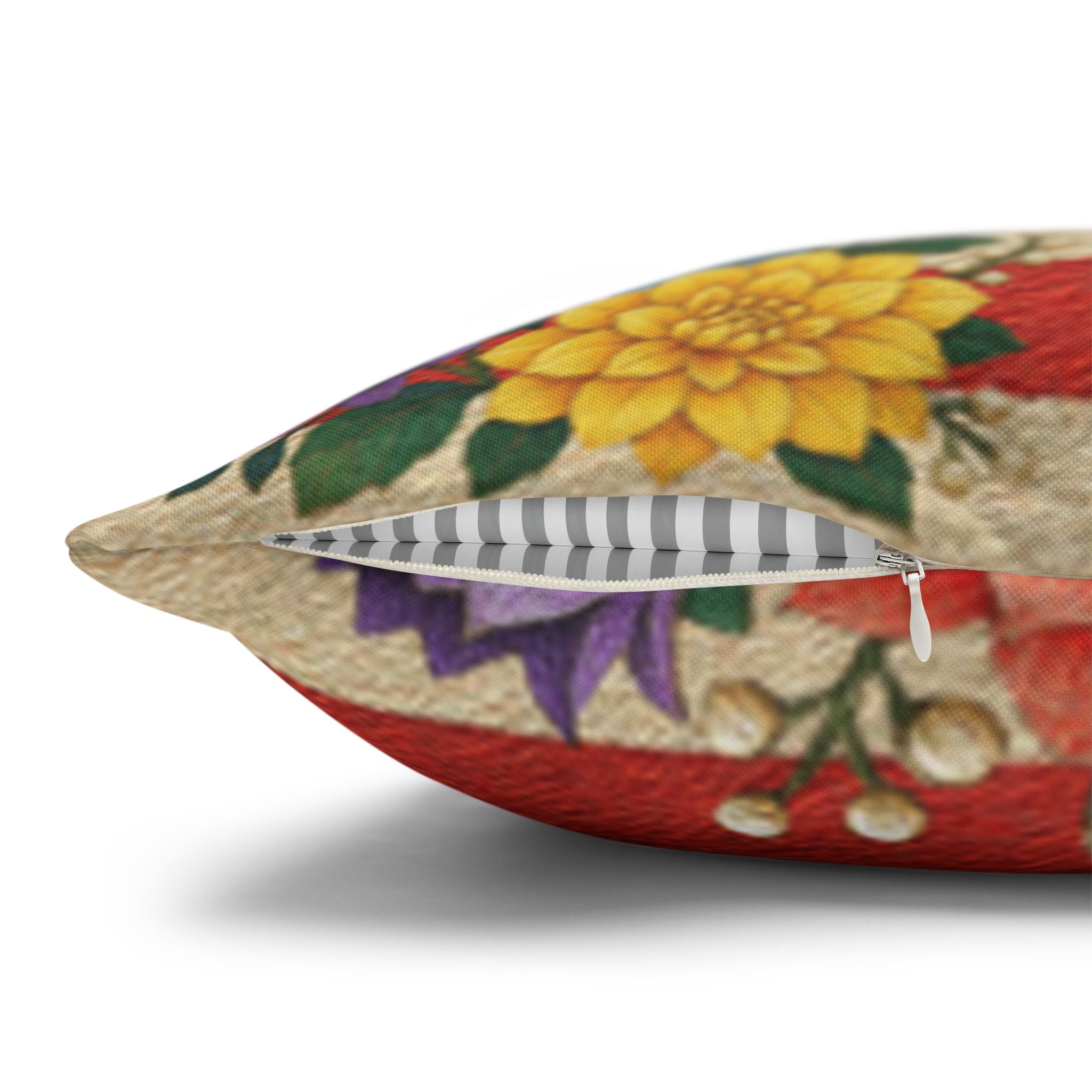 1776 American Flag Floral Pillowcase | Patriotic 4th of July Cushion Cover | Americana Decor