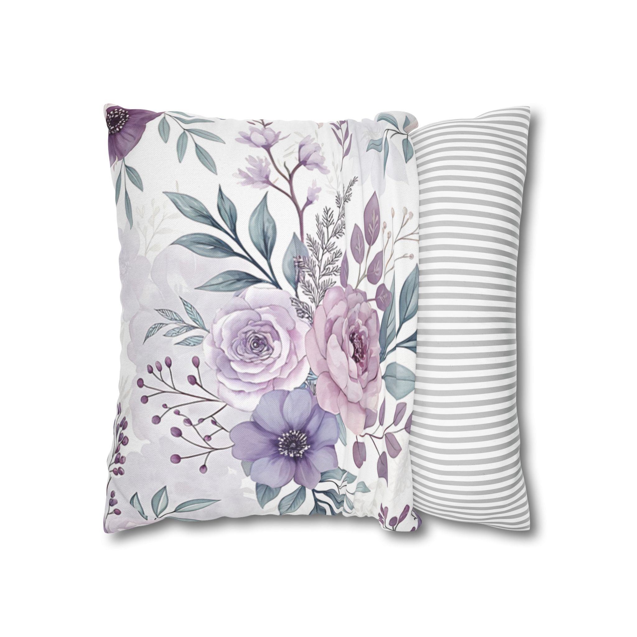 BLUESKYDEZIGN Spring Floral Pillow Cover - Watercolor Flower Cushion, Cottagecore Boho Home Decor