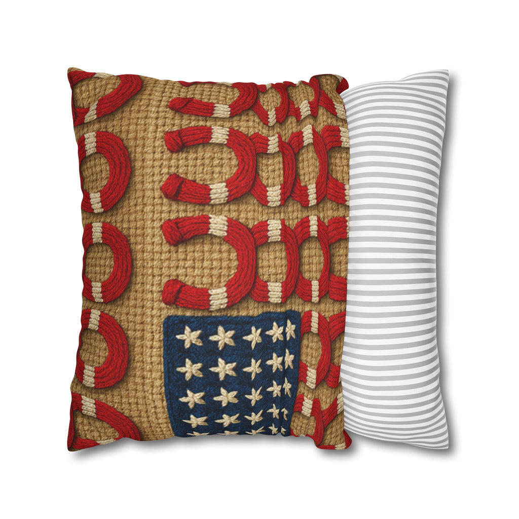 Rooted Knot Throw Pillow Case | Patriotic Farmhouse Americana Decor | 4 Sizes