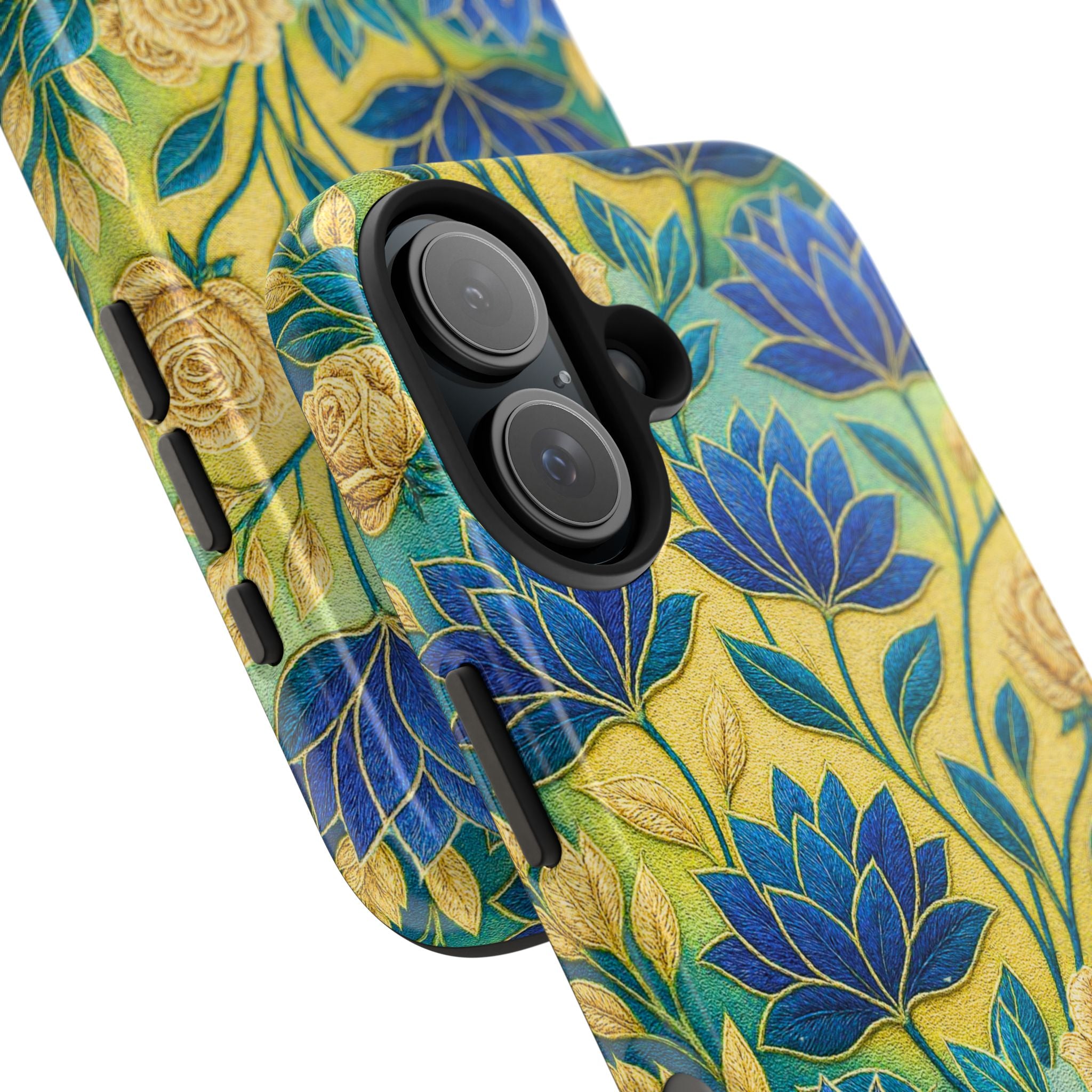 Blue Lotus Phone Case, Yellow Floral iPhone Cover, Tough Flower Phone Case, Ukrainian Bloom Phone Shell, Botanical Protective Case, Samsung Galaxy Flower Case