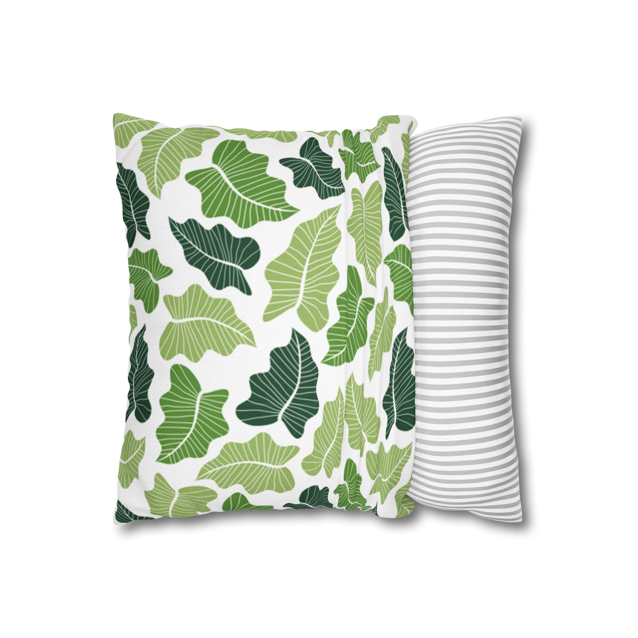 Green Leaf Pillow Cover
