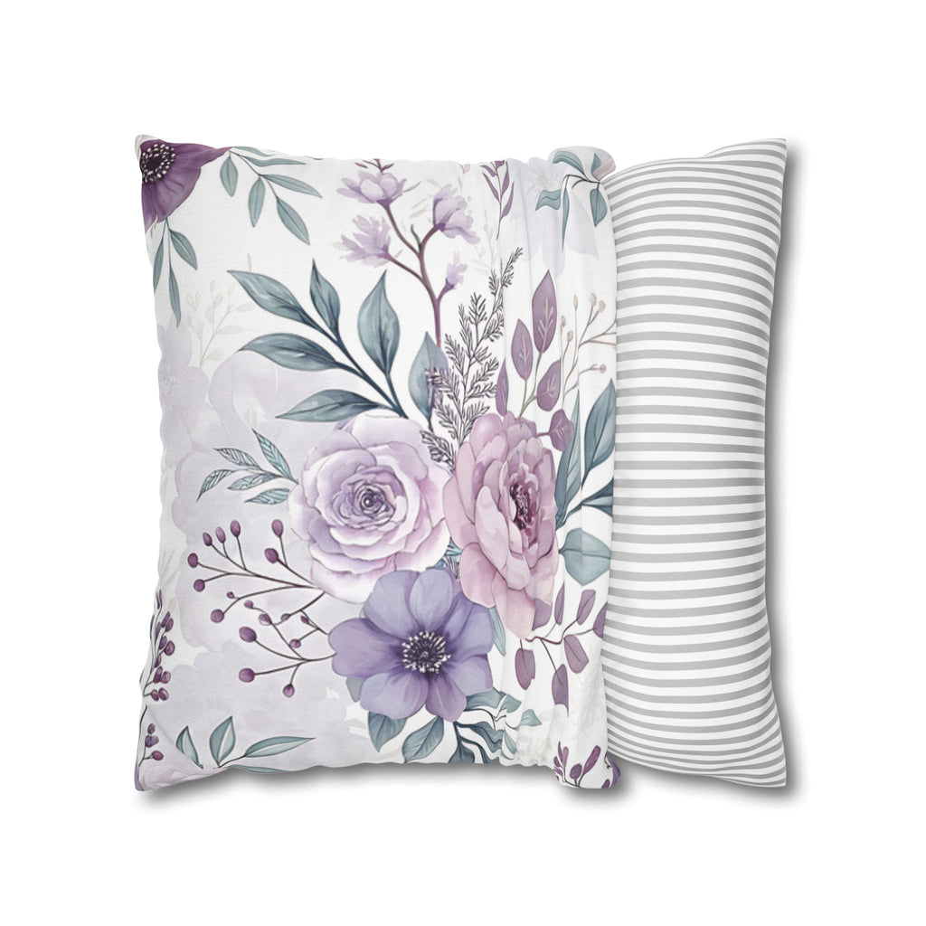 BLUESKYDEZIGN Spring Floral Pillow Cover - Watercolor Flower Cushion, Cottagecore Boho Home Decor
