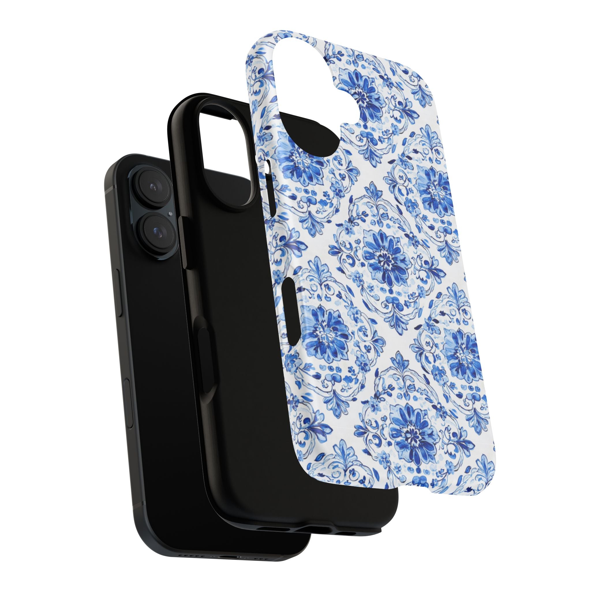 Blue Floral Tile Phone Case | Tough Case