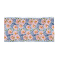 Soft Provence Beach Towel - Pink Peony & Blue Hydrangea Floral, Quick-Dry Summer Wrap, Vintage Botanical Gift for Her