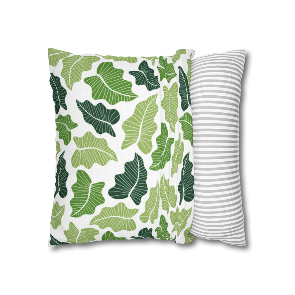 Green Leaf Pillow Cover