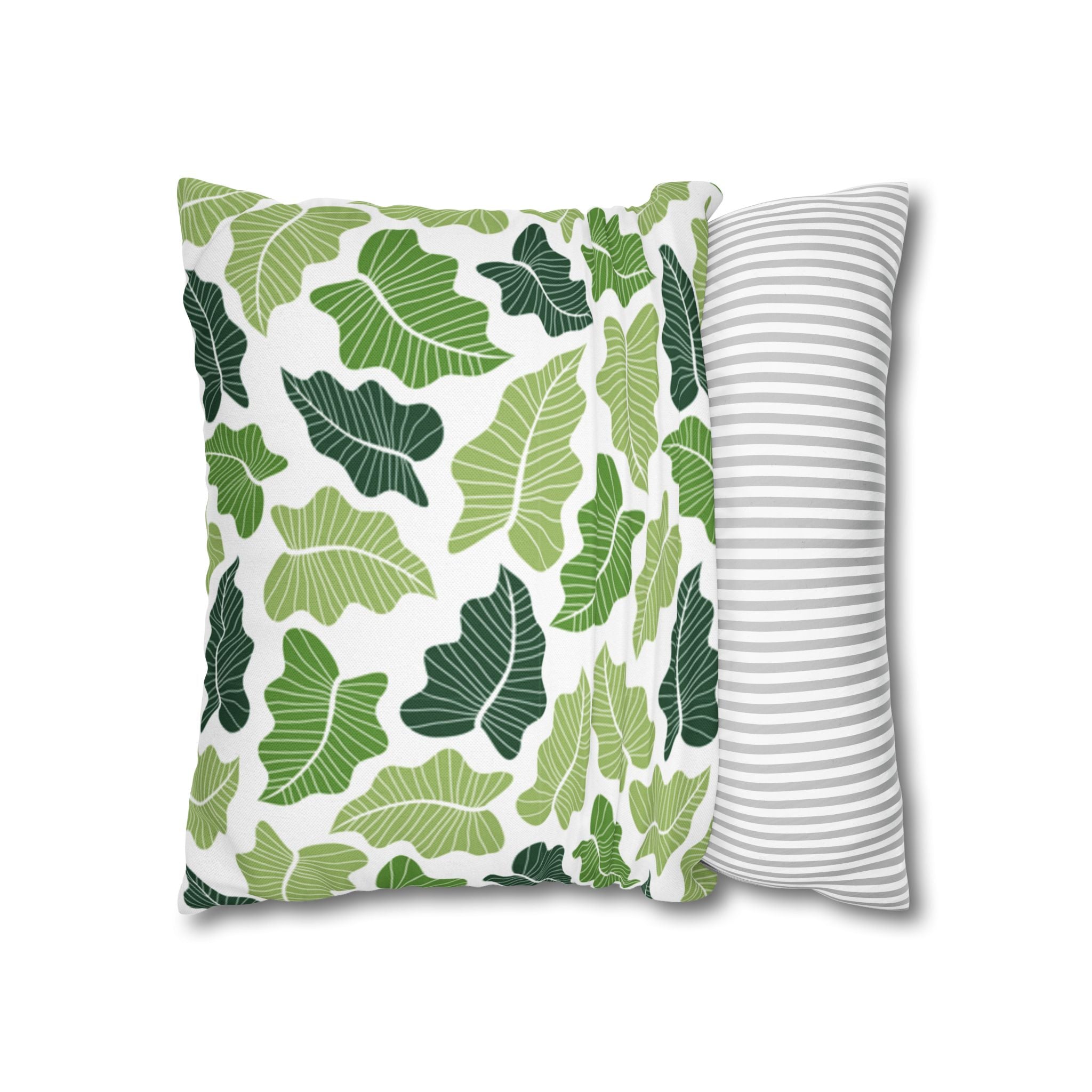 Green Leaf Pillow Cover