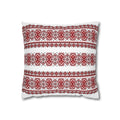 BLUESKYDEZIGN Ukrainian Traditional Pillow Cover - Red Black Folk Pattern