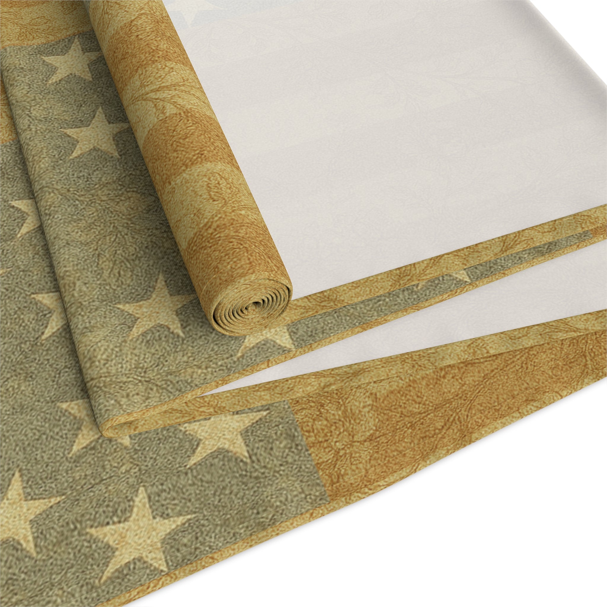 Heritage 1776 Collection | Patriotic Flag Table Runner – Vintage Stars & Stripes Farmhouse Decor | BLUESKYDEZIGN