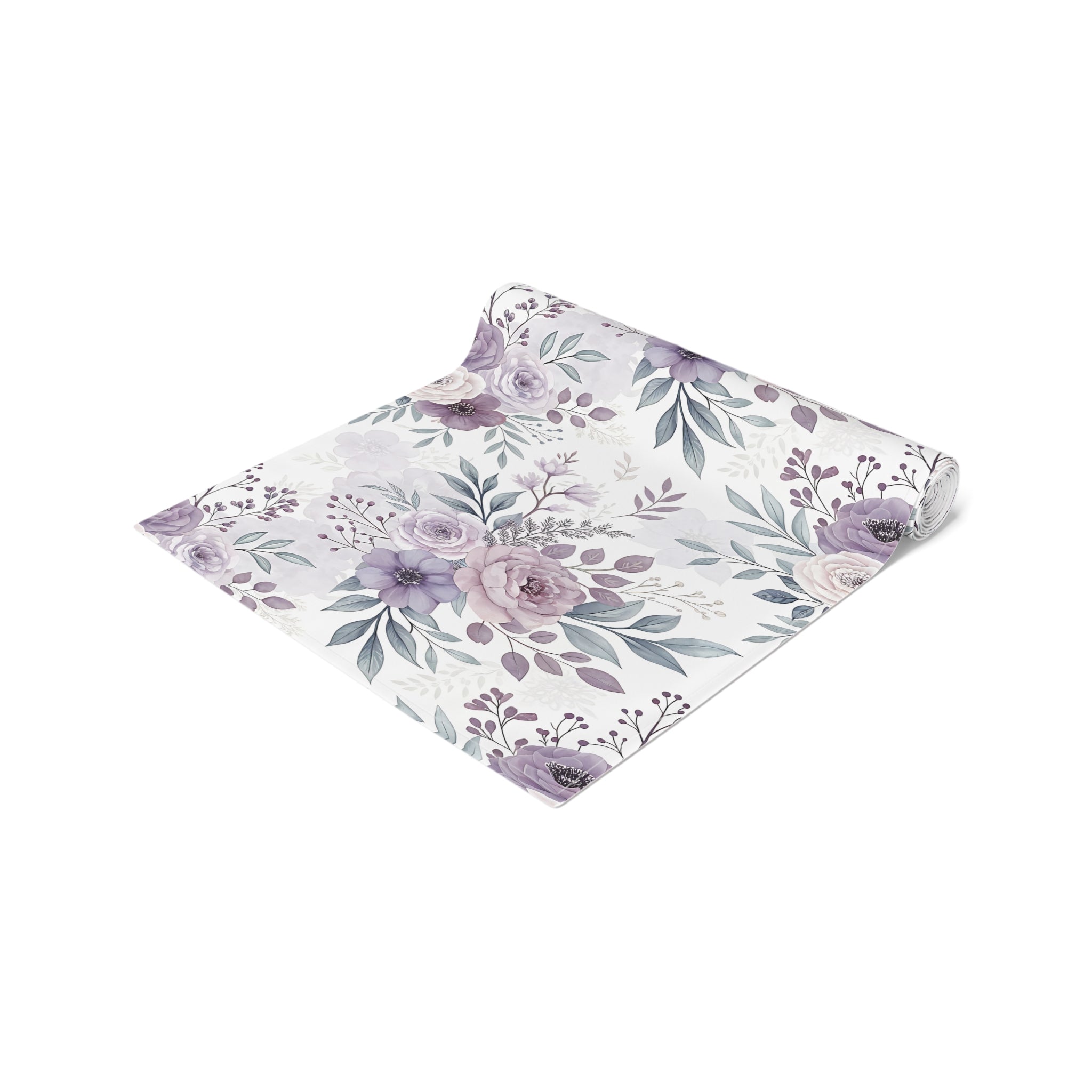 Spring Floral Table Runner, Pastel Flower Dining Table Decor, Cotton & Polyester Runner in Two Sizes, Elegant Spring Kitchen Decor