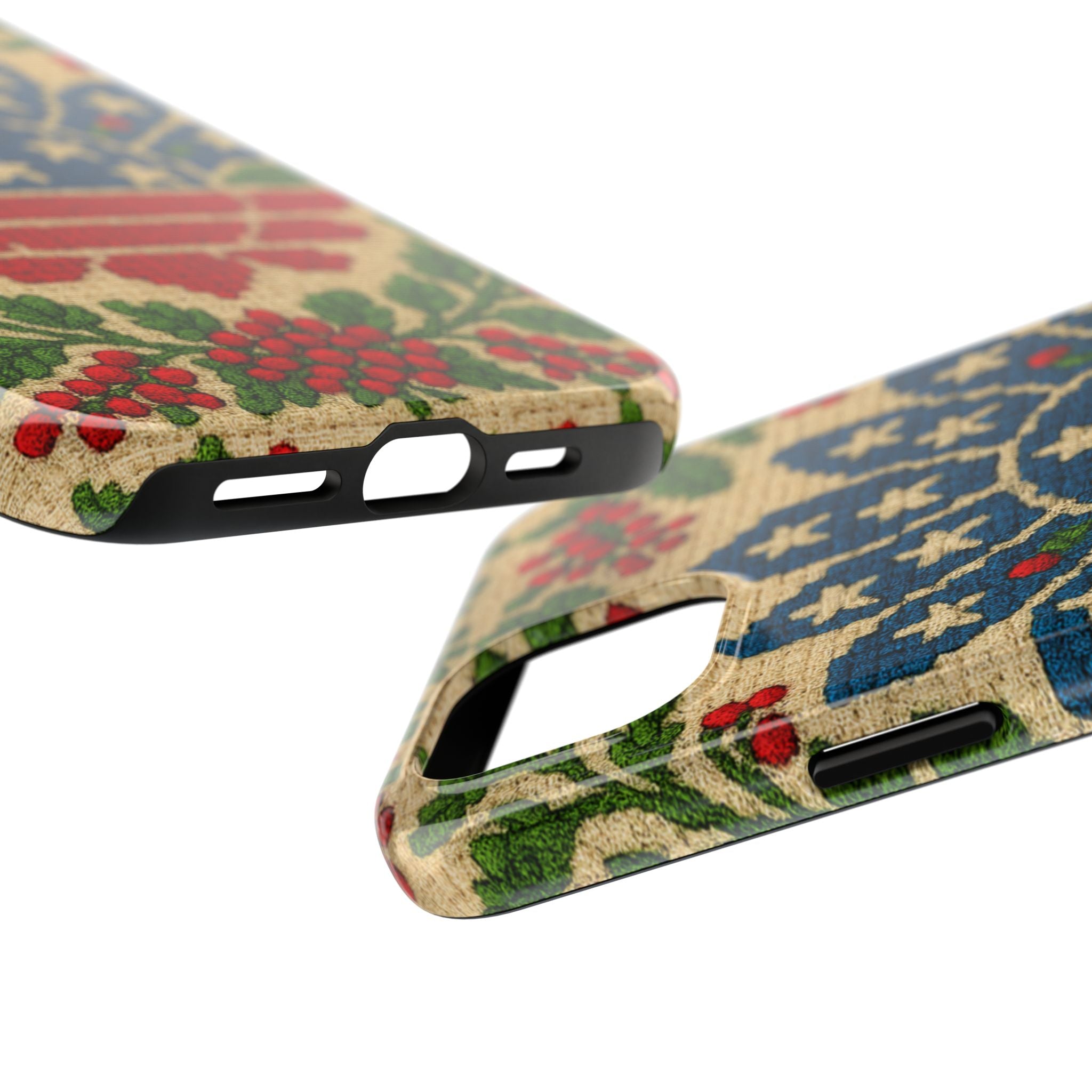 BLUESKYDEZIGN | America 250 Heritage Floral Phone Case | Vintage Patriotic Folk Art iPhone Cover | 1776-2026 Anniversary Gift