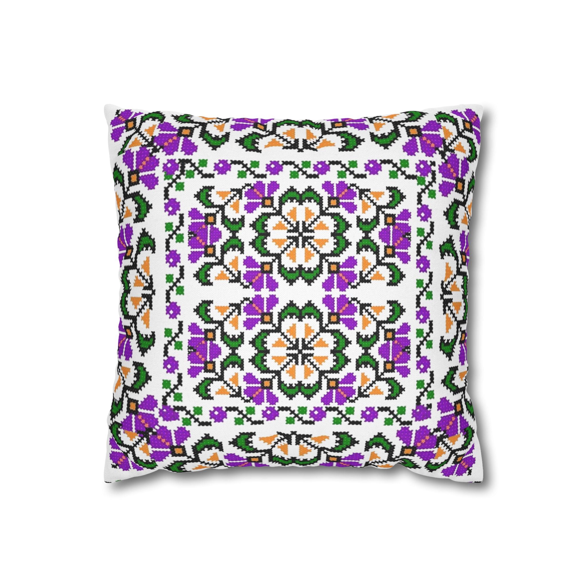 Ukrainian Traditional Floral Pattern Pillowcase, Square Pillow, housewarming, cottage core