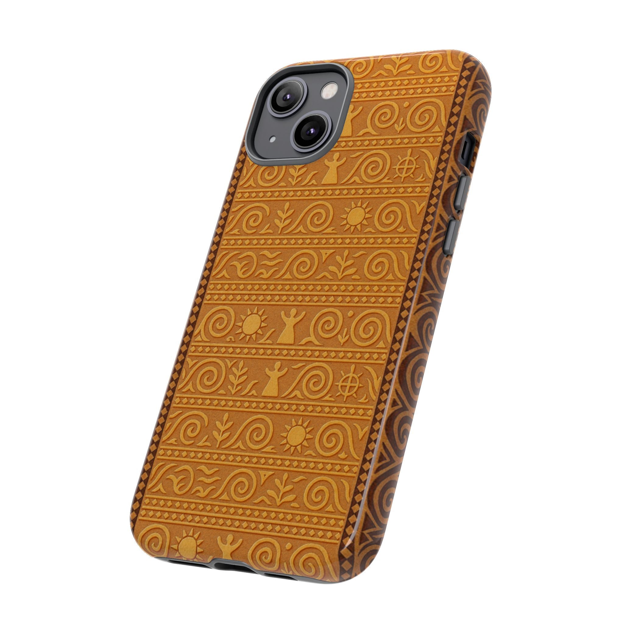 Trypillian Code Tough Phone Case | Ancient Symbol Terracotta Heritage Cover