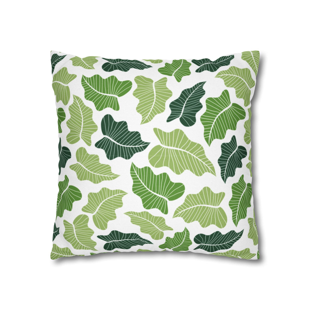 Green Leaf Pillow Cover