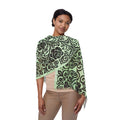 Green Damask Scarf – Lightweight Vintage Wrap for Women | BLUESKYDEZIGN