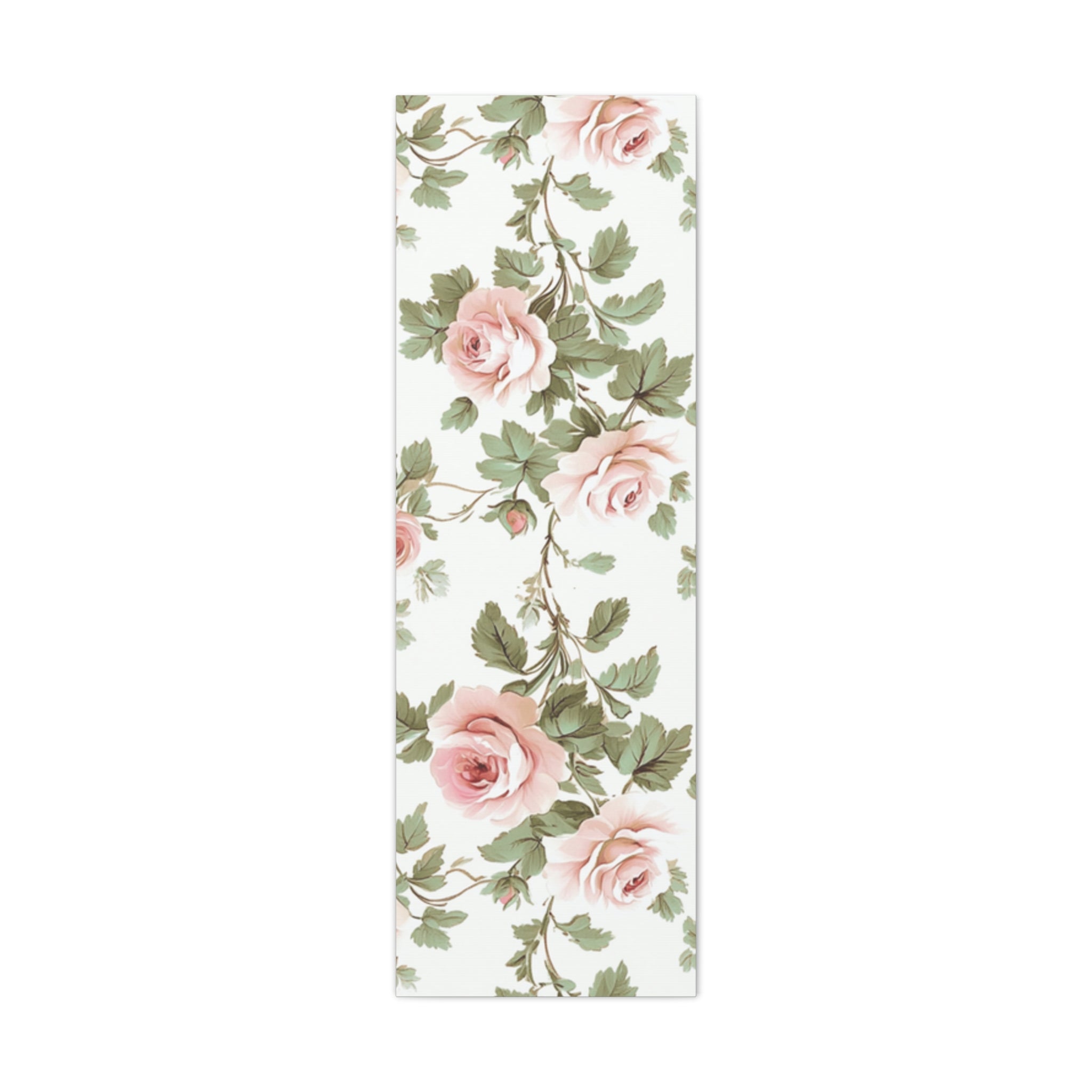 Vintage Pink Rose Matte Canvas Wall Art, Botanical Floral Print, Romantic Cottagecore Home Decor, Stretched 1.25" Canvas