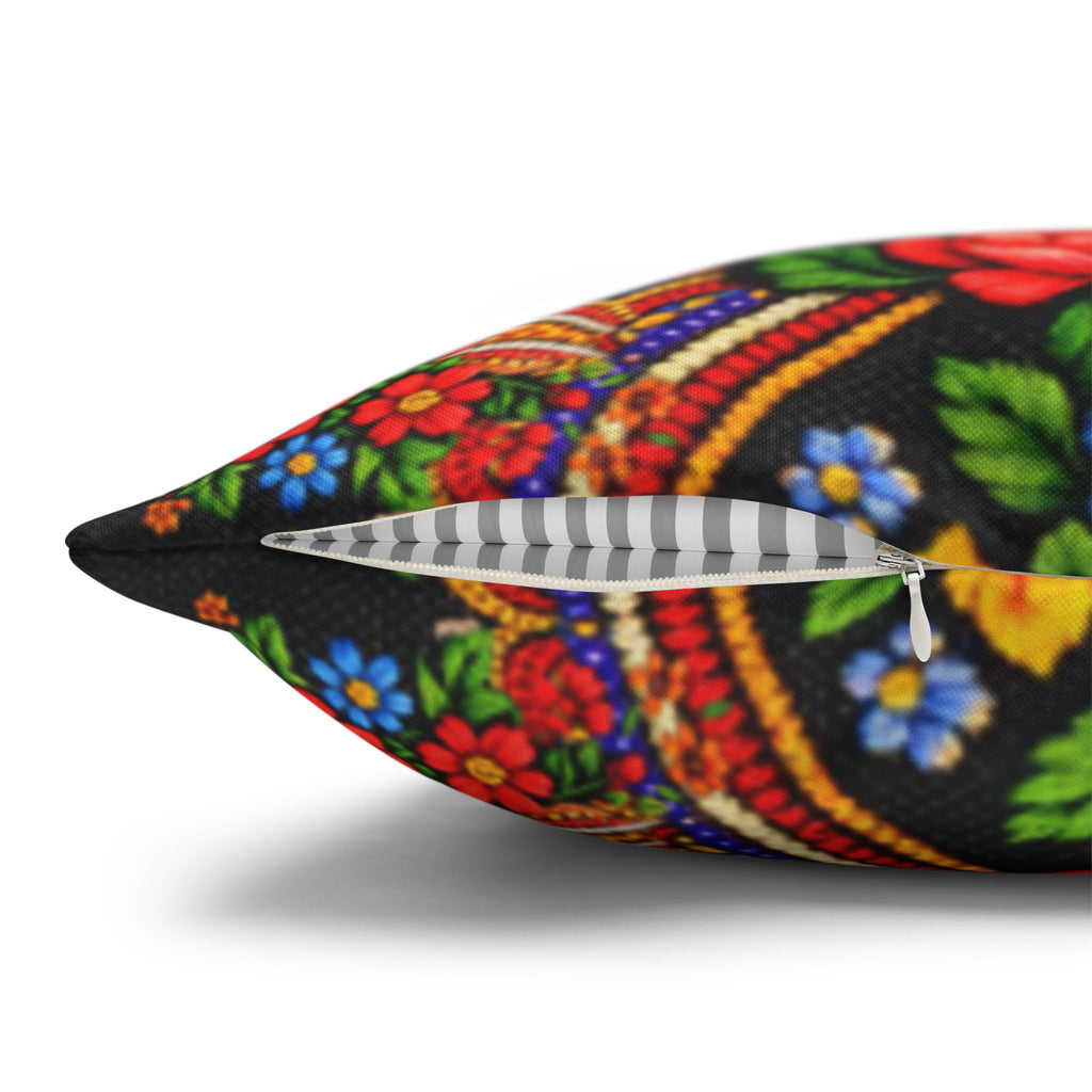 Mother's Bloom Pillowcase | Ukrainian Folk Art Floral Pillow Cover | Boho Slavic Decor