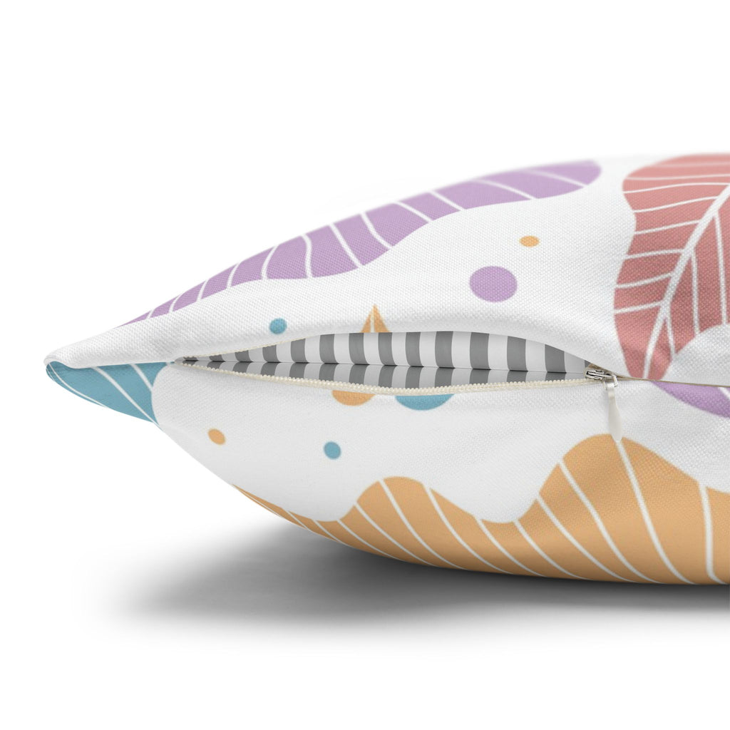 Pastel Leaf Pillow Cover