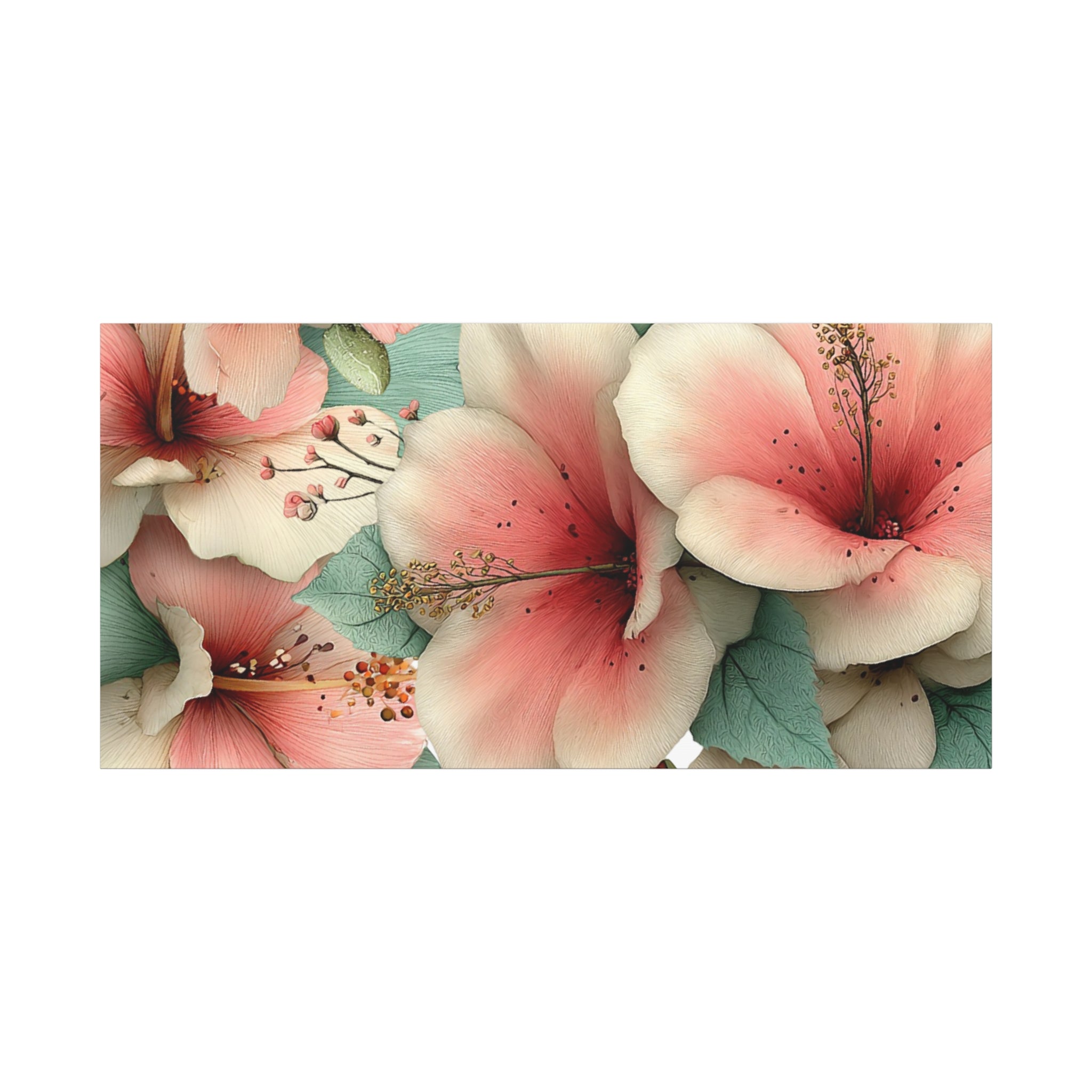 Pastel Floral Matte Canvas Wall Art, Soft Botanical Print, Modern Home Decor, Watercolor Flower Artwork, Stretched 1.25" Canvas