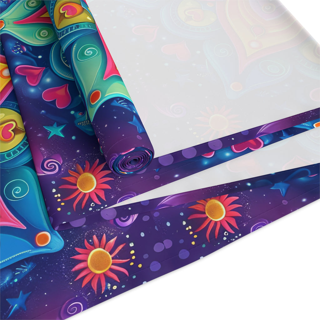 BLUESKYDEZIGN Colorful Mandala Table Runner - Bohemian Meditation Decor