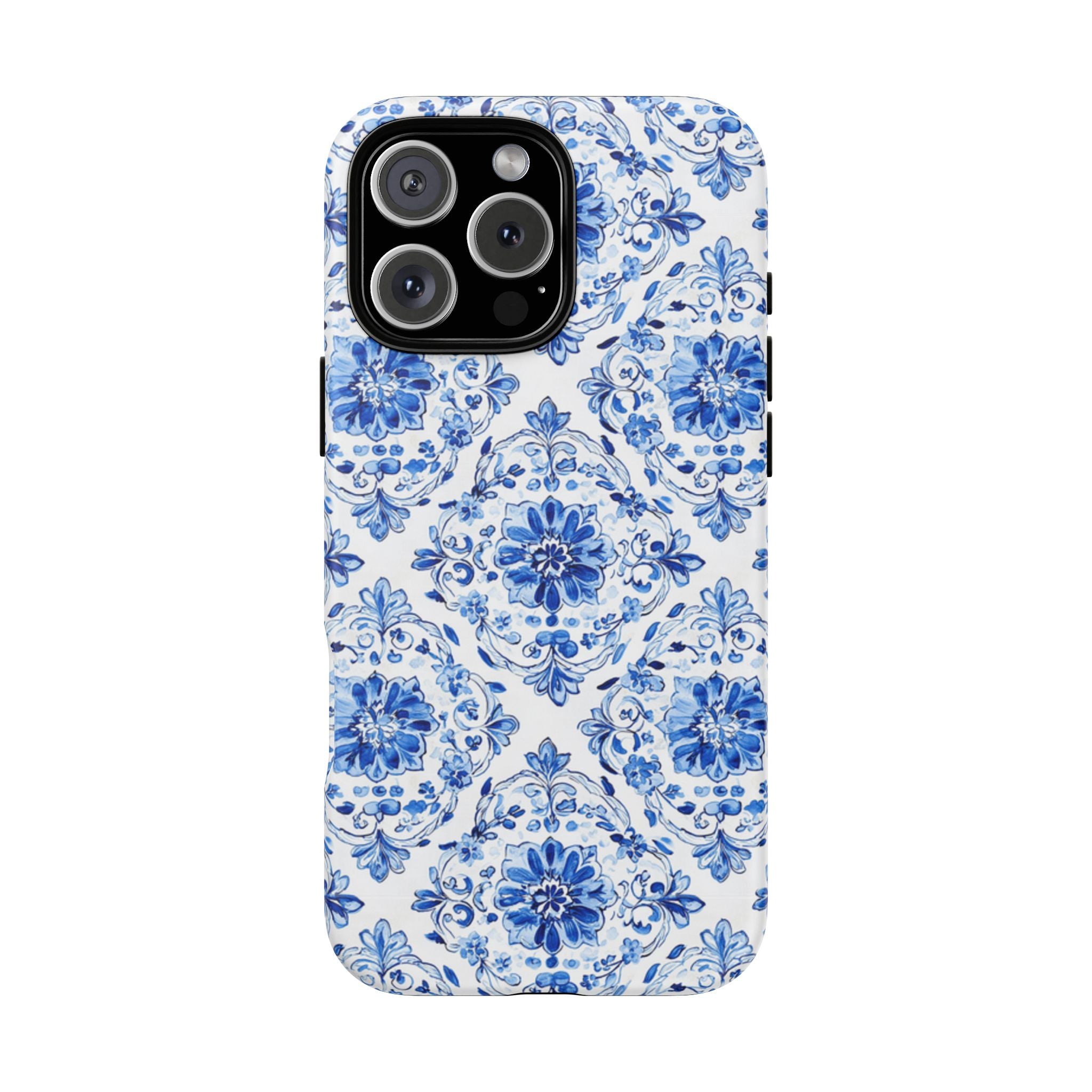 Blue Floral Tile Phone Case | Tough Case
