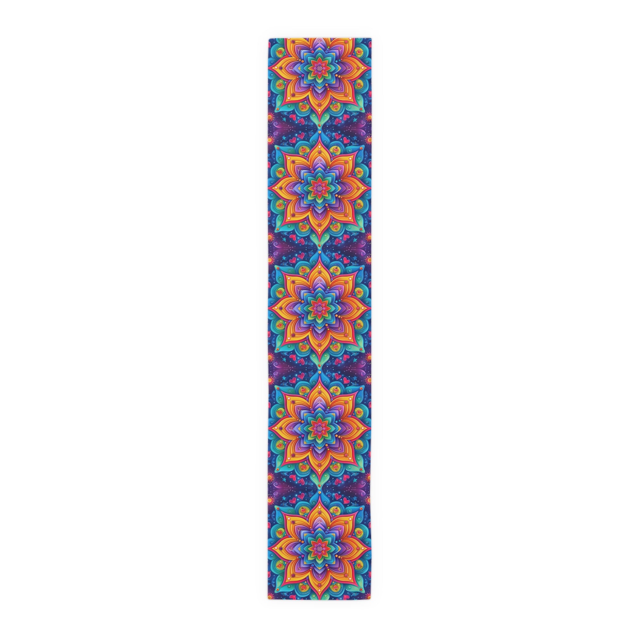 Colorful Mandala Table Runner  Poly, vintage home decor, for parents, housewarming, cottage core
