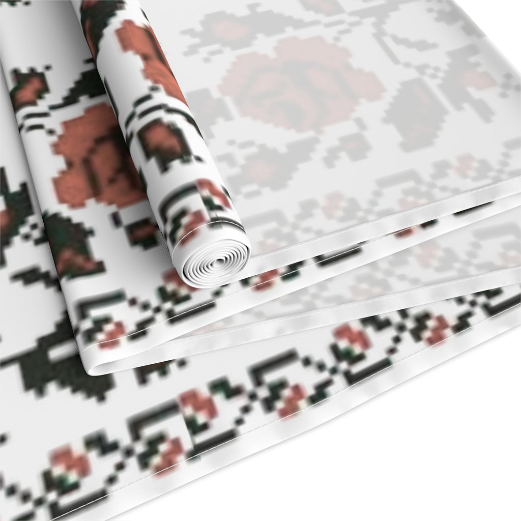 BLUESKYDEZIGN Ukrainian Traditional Table Runner - Red Black Heritage Decor