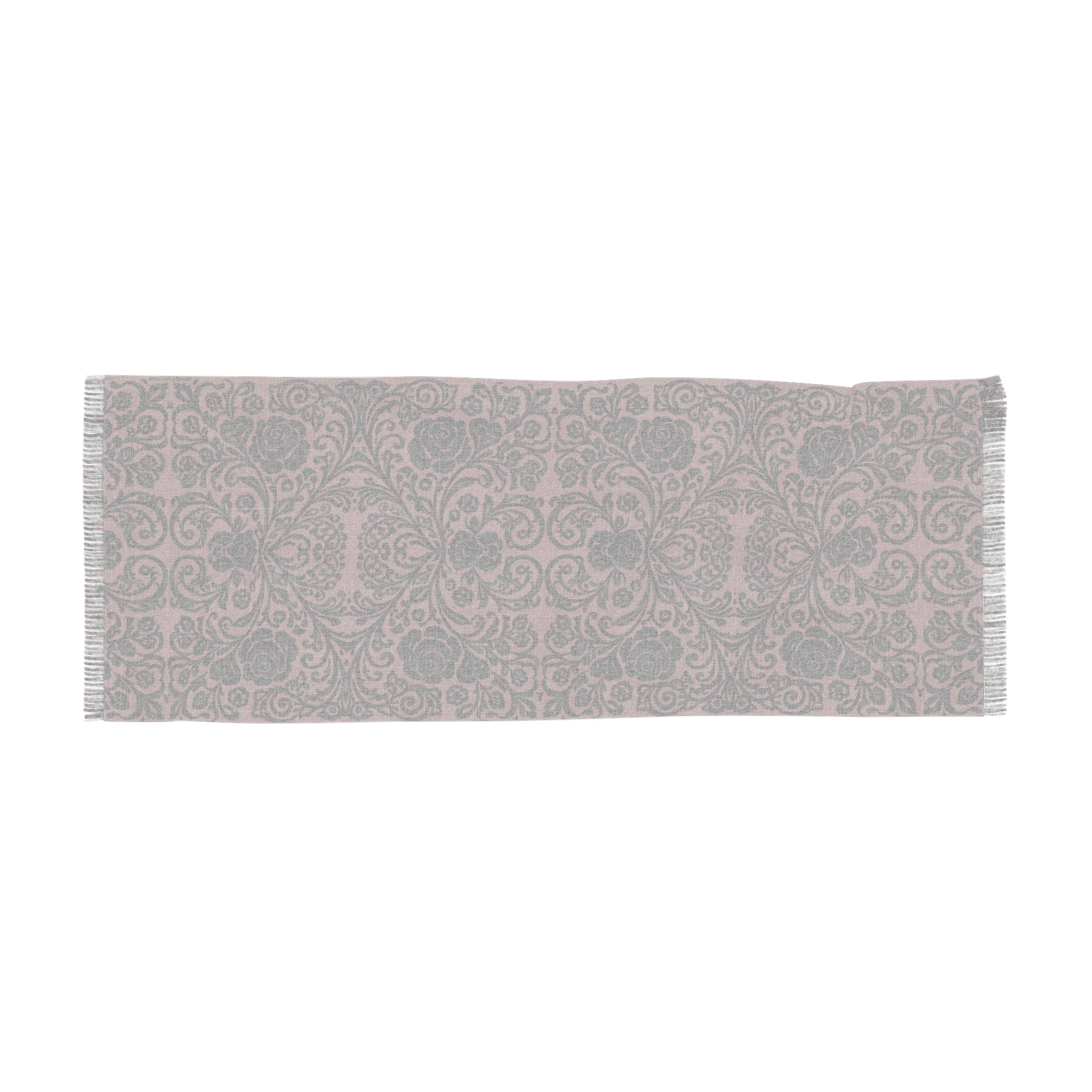 Rose Damask Scarf – Lightweight Vintage Wrap for Women | BLUESKYDEZIGN