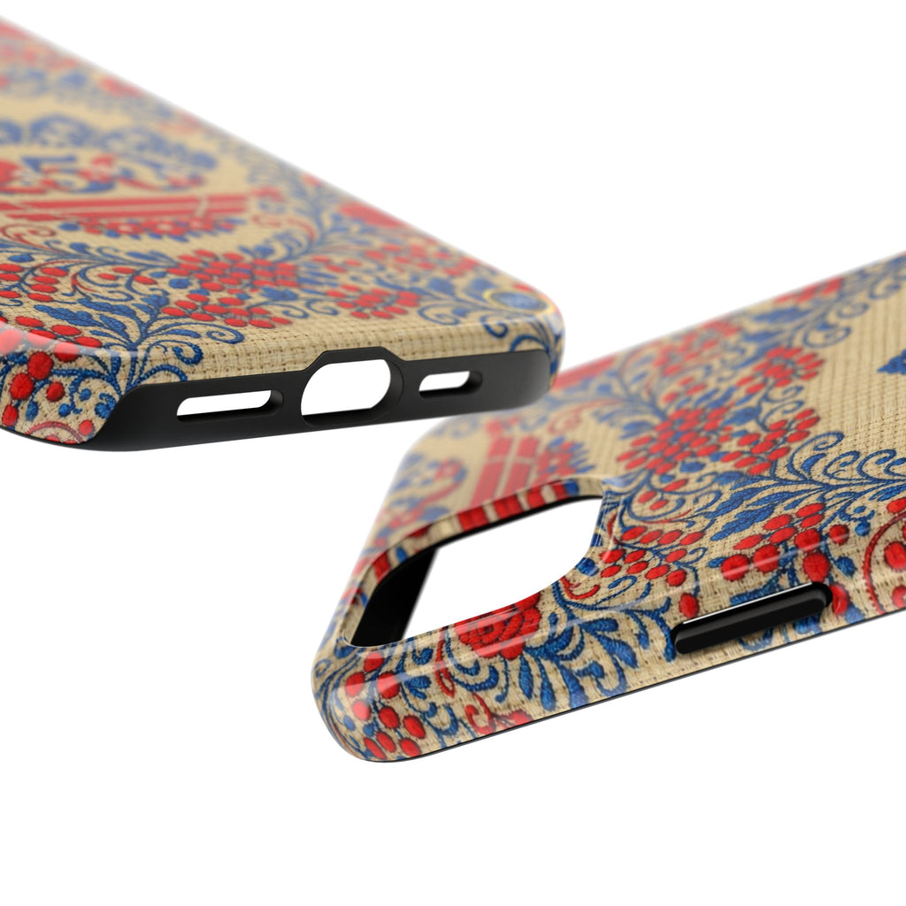 BLUESKYDEZIGN | Freedom's Garden 250 Phone Case | Vintage Americana Floral iPhone Cover | Patriotic 4th of July Gift