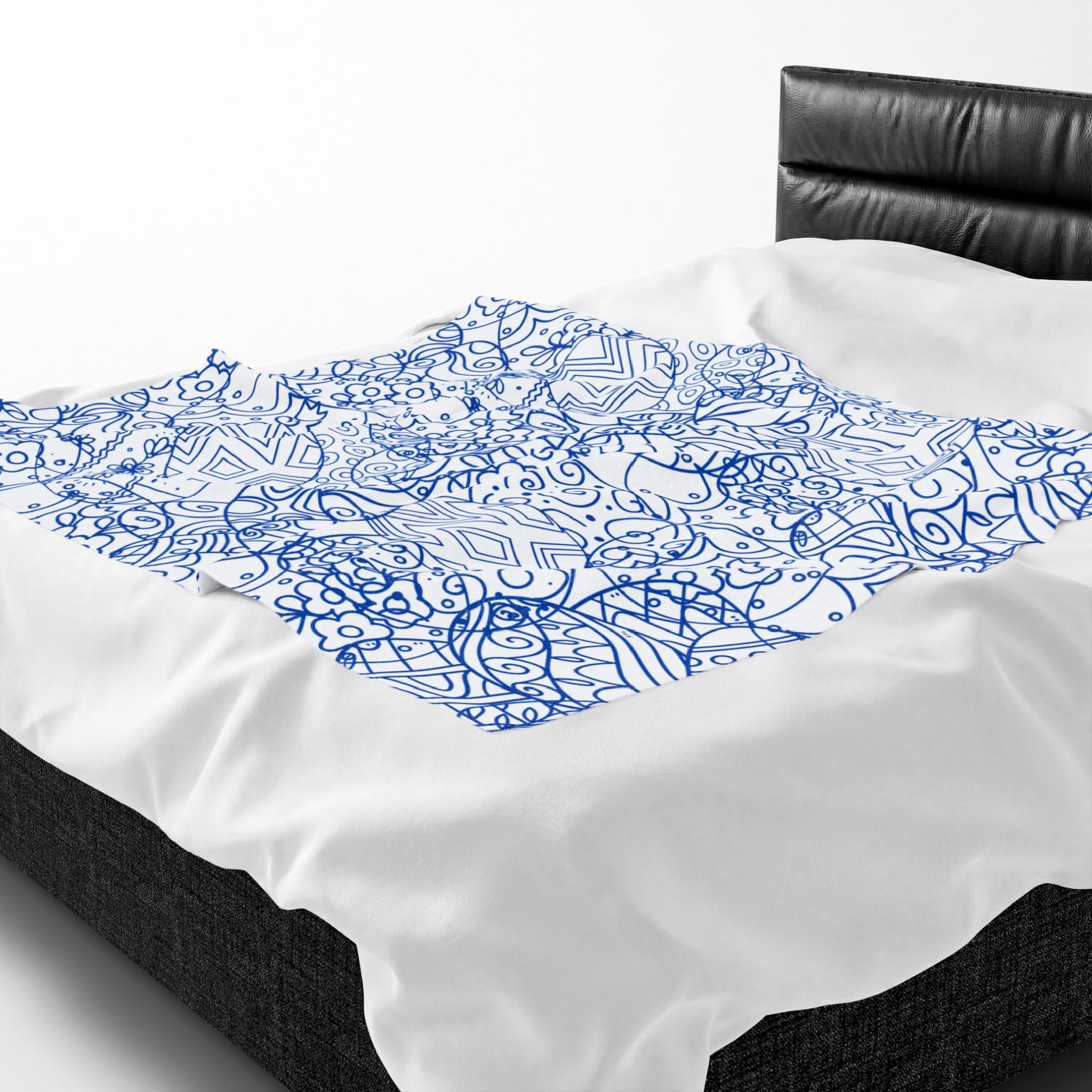 Toile de Jouy Easter Plush Blanket