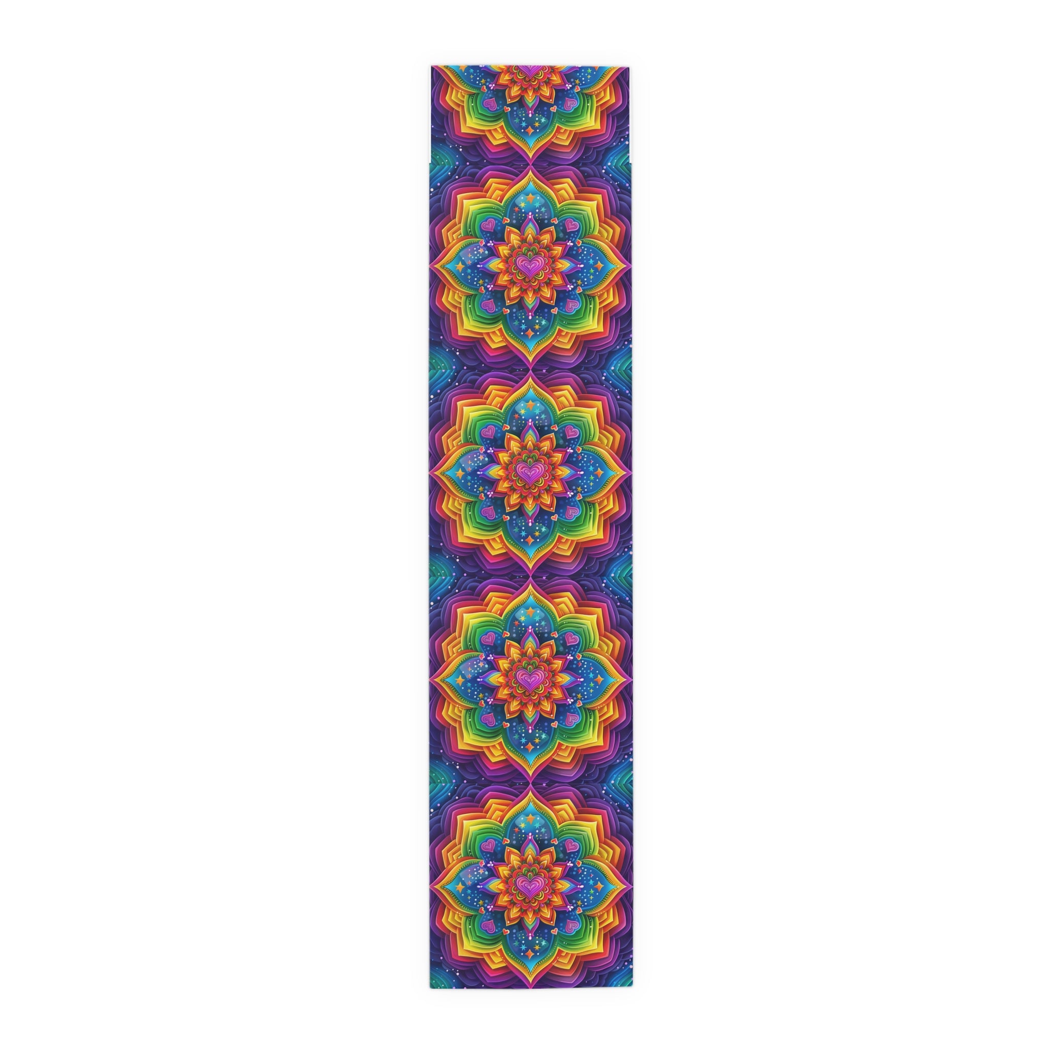 Colorful Mandala Table Runner  Poly, vintage home decor, holiday table setting, gift for parents, housewarming, cottage core