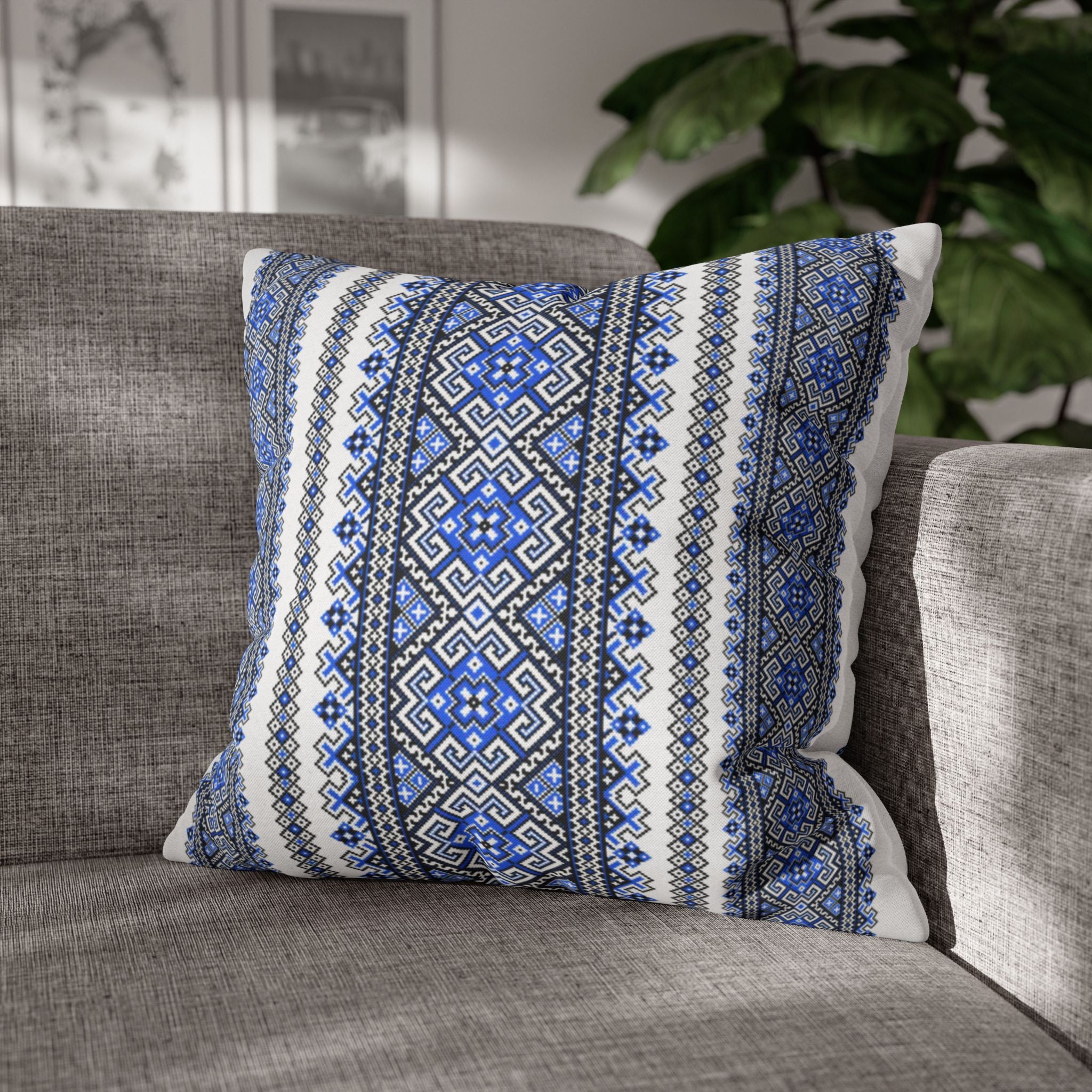 Ukrainian Traditional Floral Pattern Pillowcase, Pillow Cover, Gift for parents, Living Room, bedroom Decor, housewarming,cottagecore