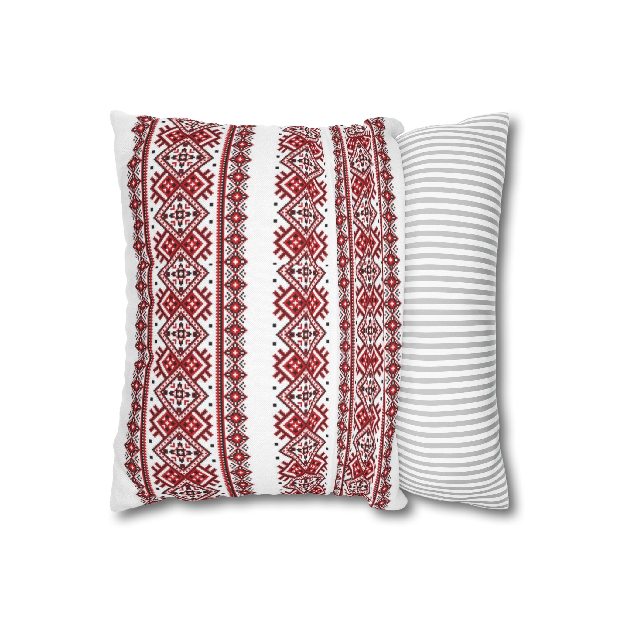 Ukrainian Traditional Red-Black Pattern Pillowcase, Pillow Cover, Gift for parents, Living Room Decor bedroom, housewarming, cottagecore