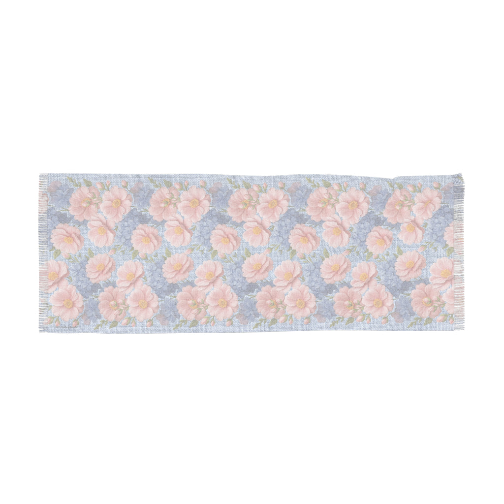 Pink Peony Floral Scarf | Soft Provence Watercolor Pastel Shawl