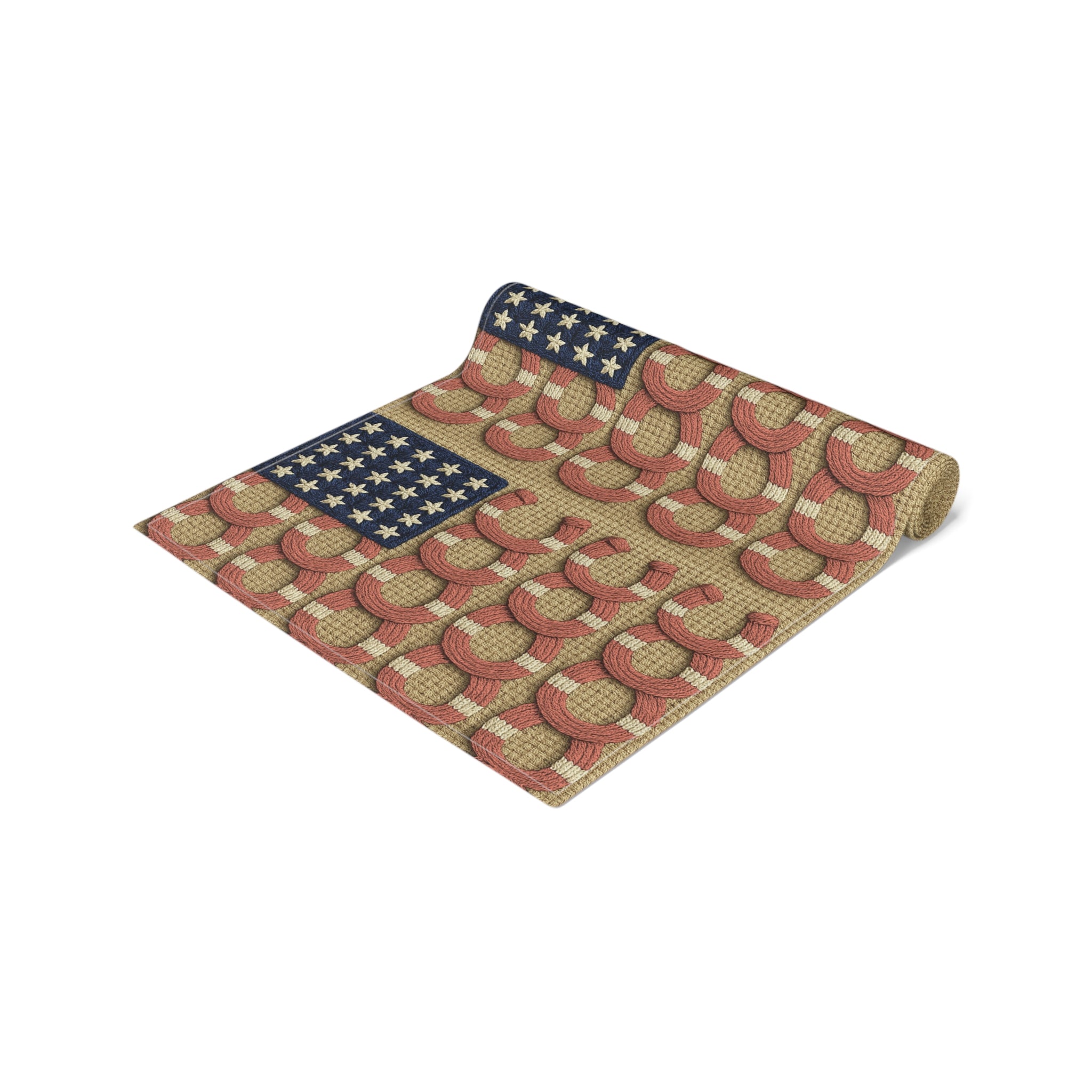 Rooted Knot Table Runner | Rustic Patriotic Farmhouse Decor | Cotton & Polyester